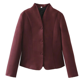Elegant Charm Bordo Ceket